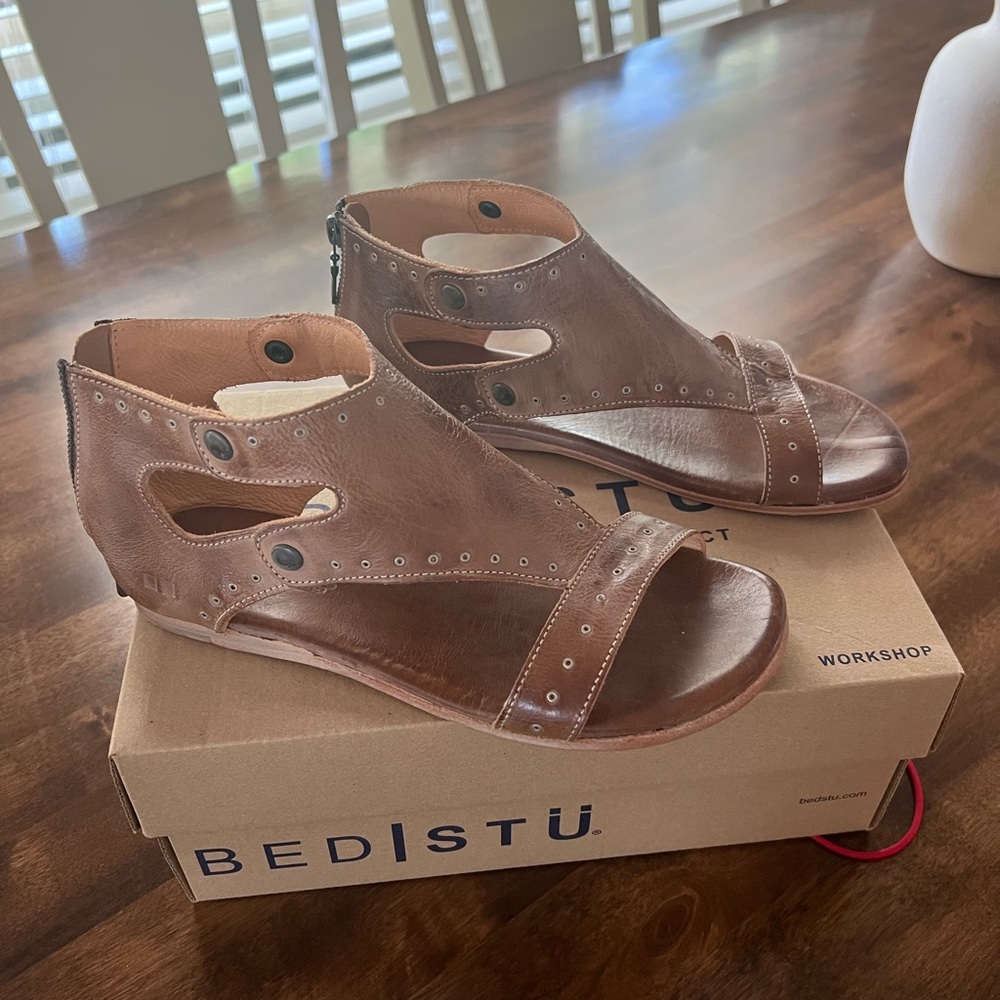 BED|STU Tan Leather Sandals